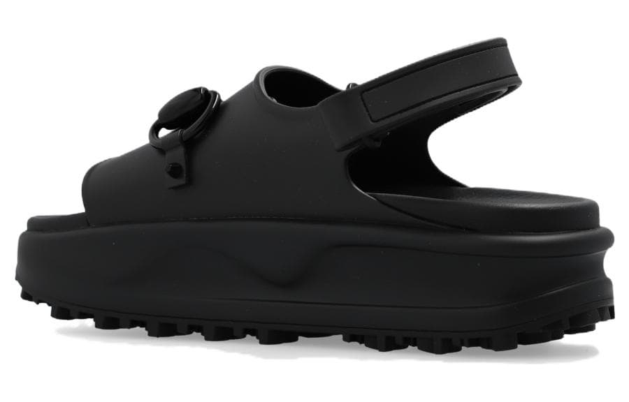 Шлёпанцы Gucci Rubber Horsebit Platform Sandals Black - изображение 5