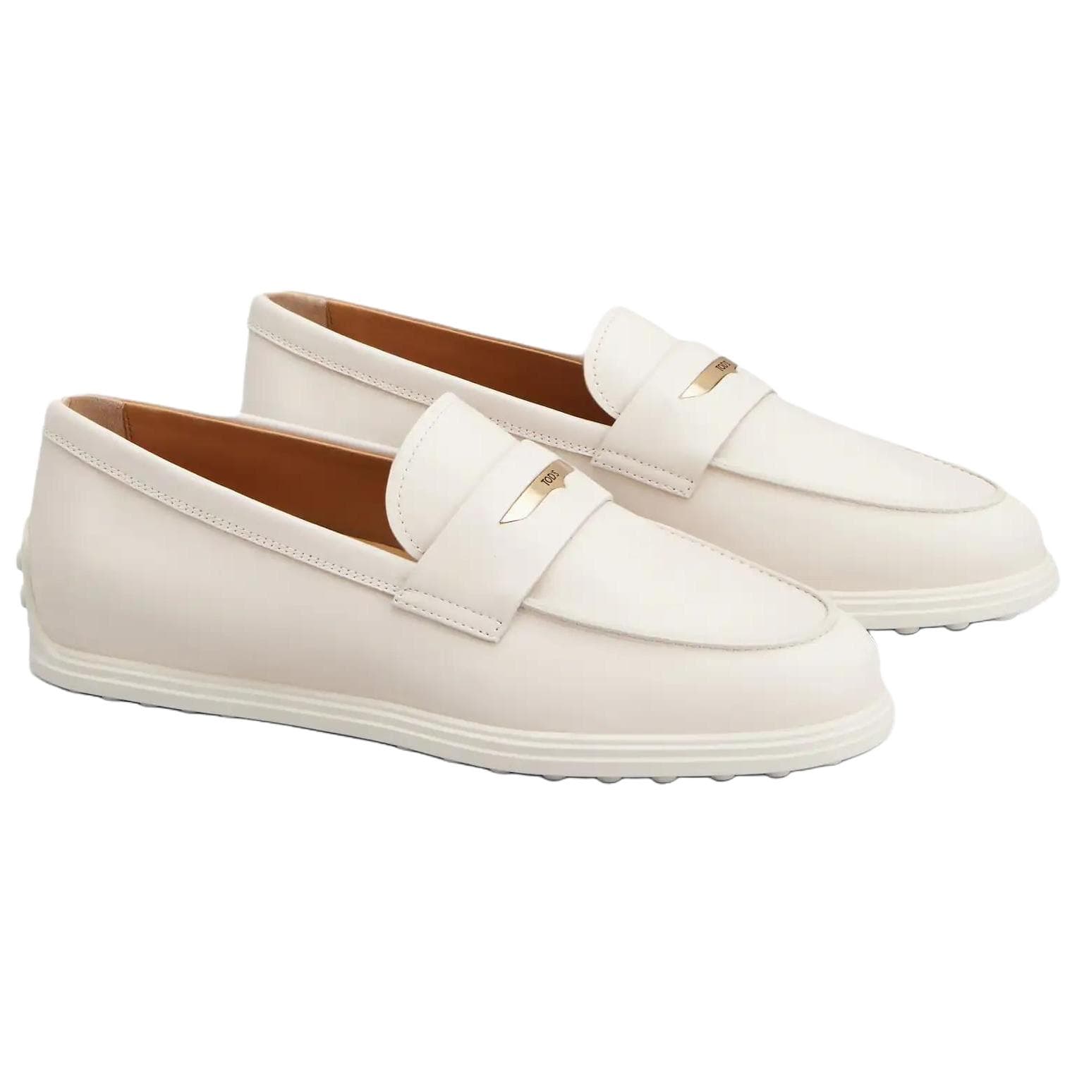 TOD'S Лоферы с резиновым покрытием Женские Белые - изображение 3