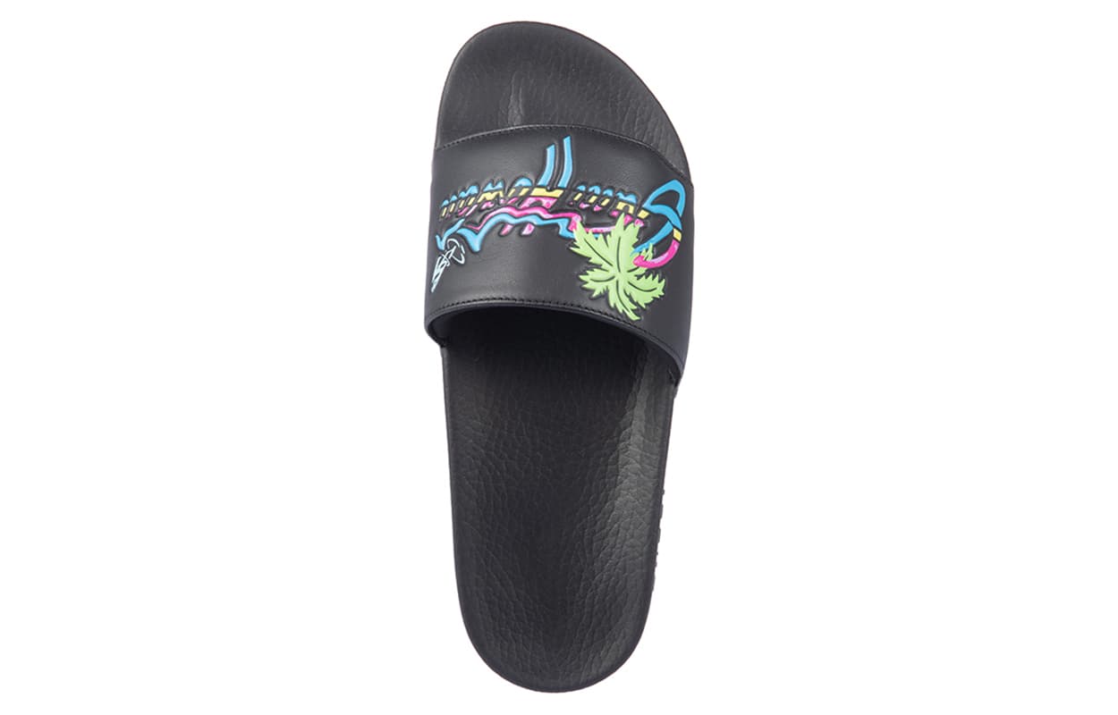 Сандалии Gucci Leather Open-Toe Slides Black - изображение 6