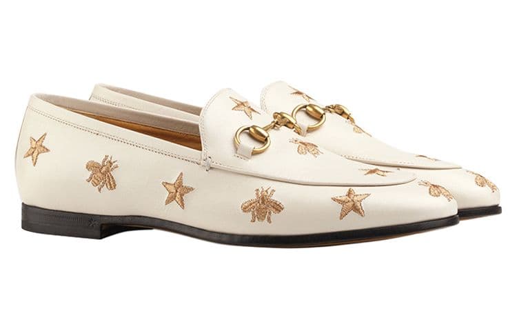 Тапочки Gucci Jordaan Leather Loafers White - изображение 2