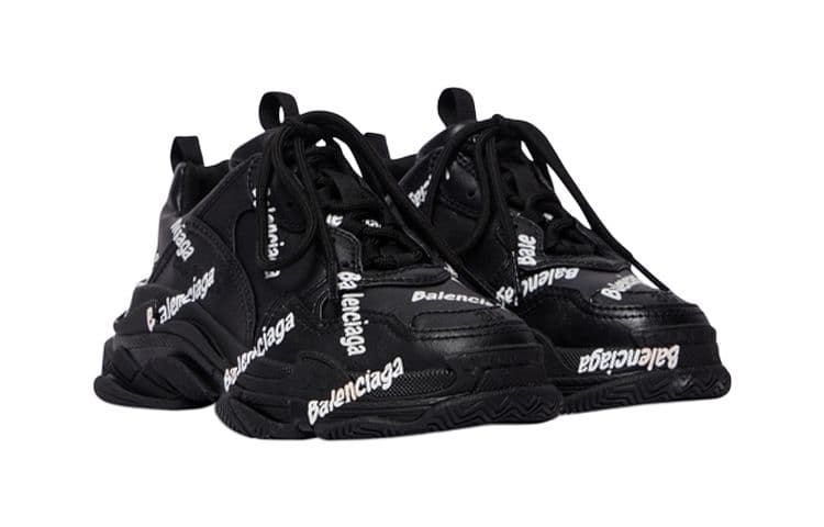 Кроссовки Balenciaga Triple S Low Топ Детские Лайфстайл Обувь Черный Детский - изображение 2