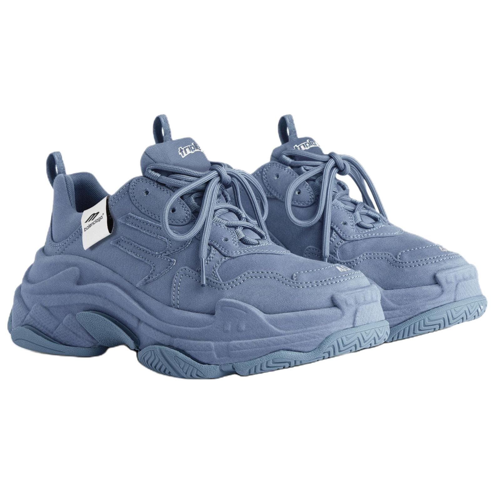 Кроссовки Balenciaga Triple S Ткань Низкие Кеды Мужские Синие - изображение 3