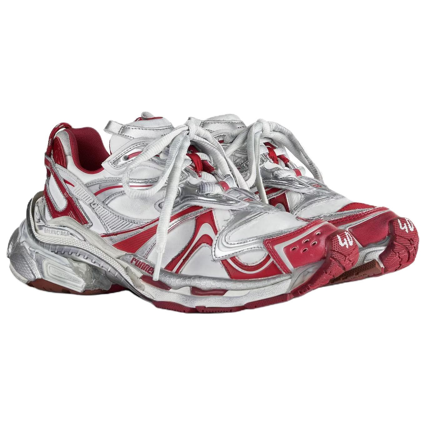 Кроссовки Balenciaga Runner2,0 Low Топ Толстая подошва Кроссовки Мужские Красные - изображение 3