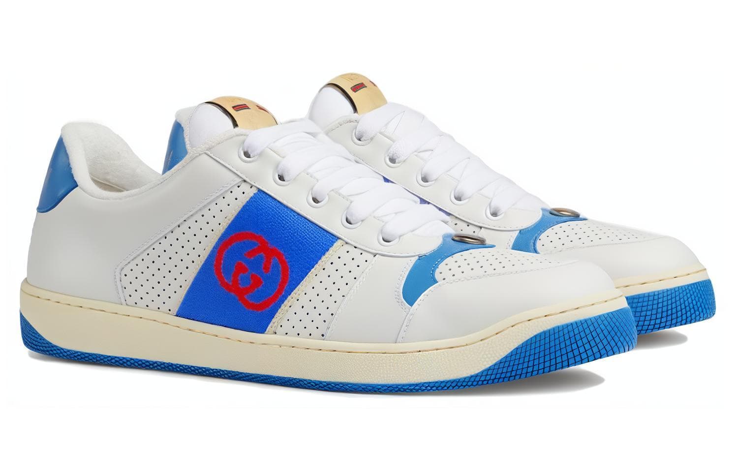 Кроссовки Gucci Low Top Sneakers White Blue - изображение 3
