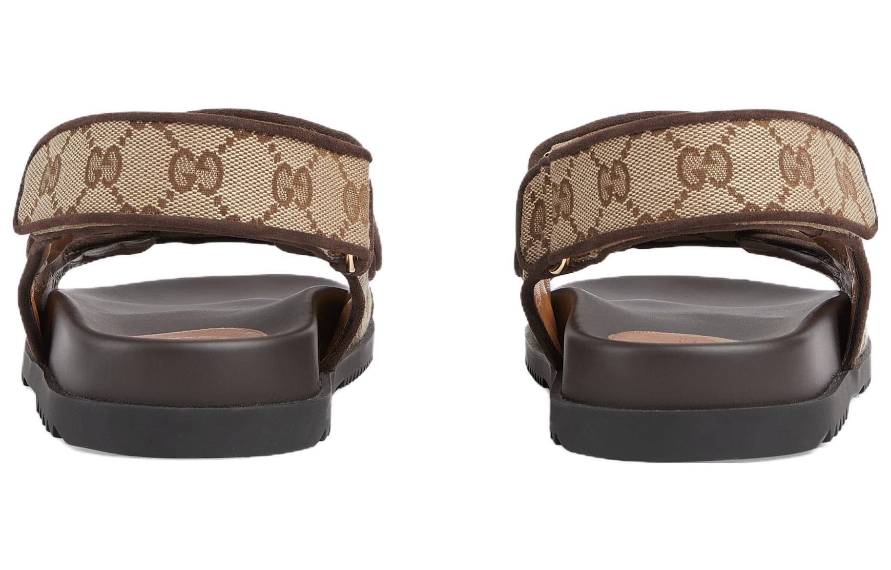 Сандалии с ремешком Gucci Double G Sandals Brown - изображение 4