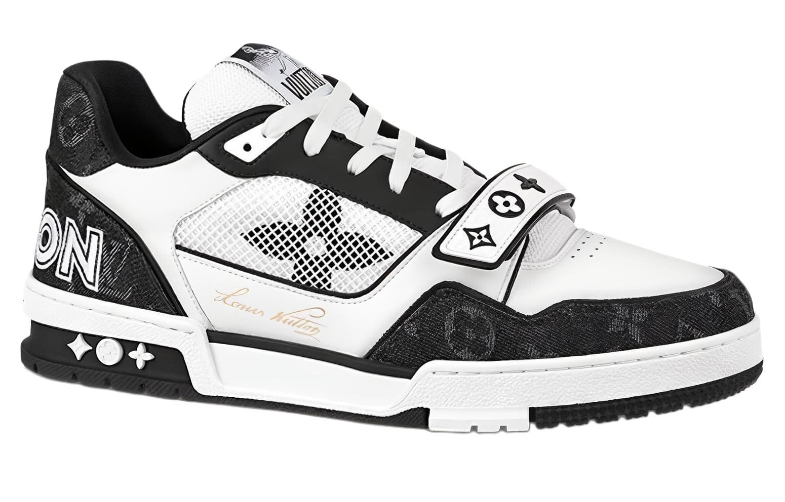 Кроссовки Louis Vuitton Trainer Mid Black White - изображение 2