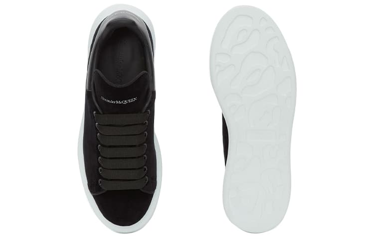 Кроссовки Alexander McQueen Velvet Sneakers Black - изображение 5