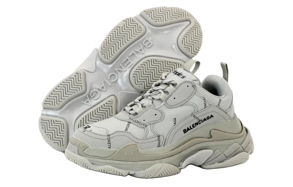 Кроссовки Balenciaga Triple S Allover Logo - изображение 5