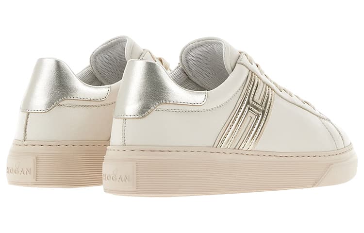 Кроссовки Hogan H365 Leather Lace-Up White Silver - изображение 4