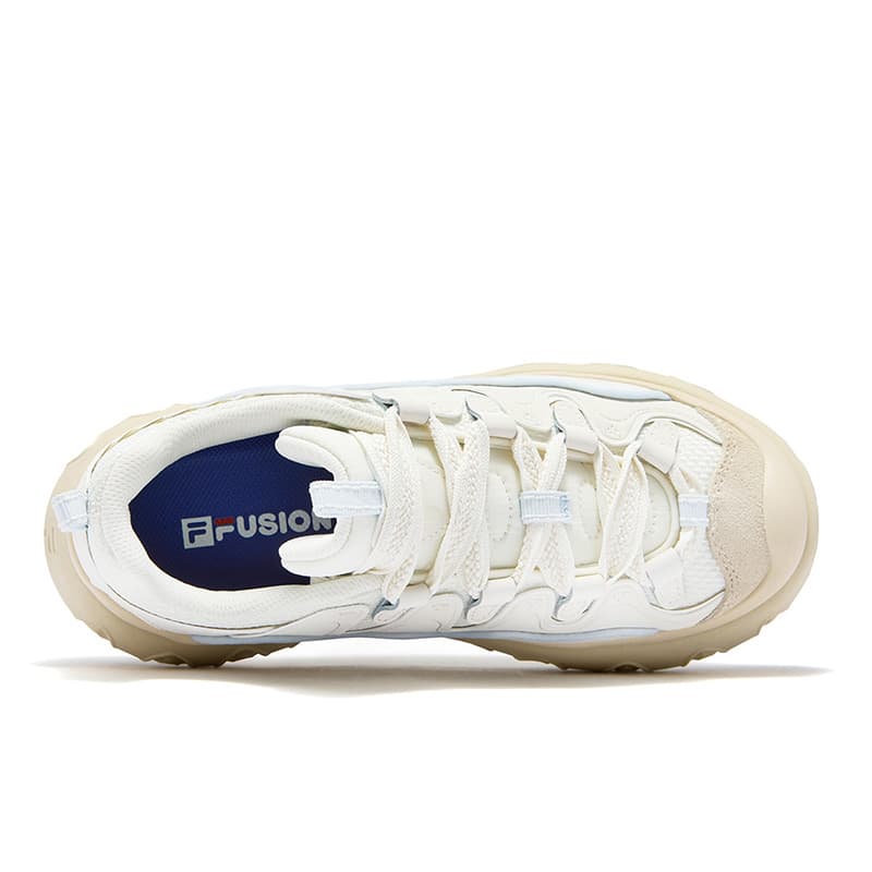 Кроссовки FILA FUSION PISA FLAT Cone Shoes Дышащий Low Топ Повседневная обувь Женские Тофу Белый - изображение 6