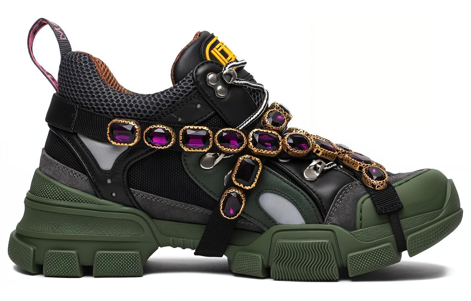 Кроссовки Gucci Flashtrek Black Green - изображение 2