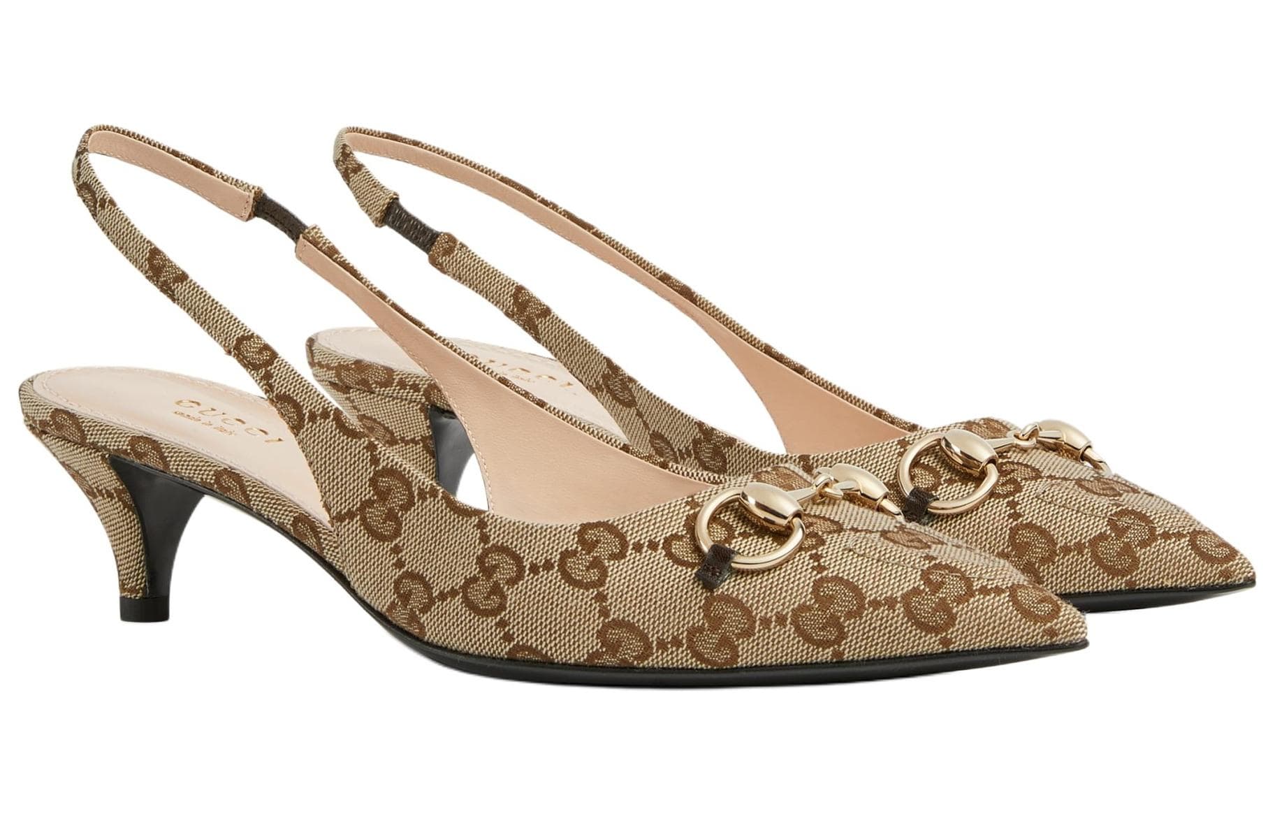 Туфли Gucci Double G Leather Heels Brown - изображение 3