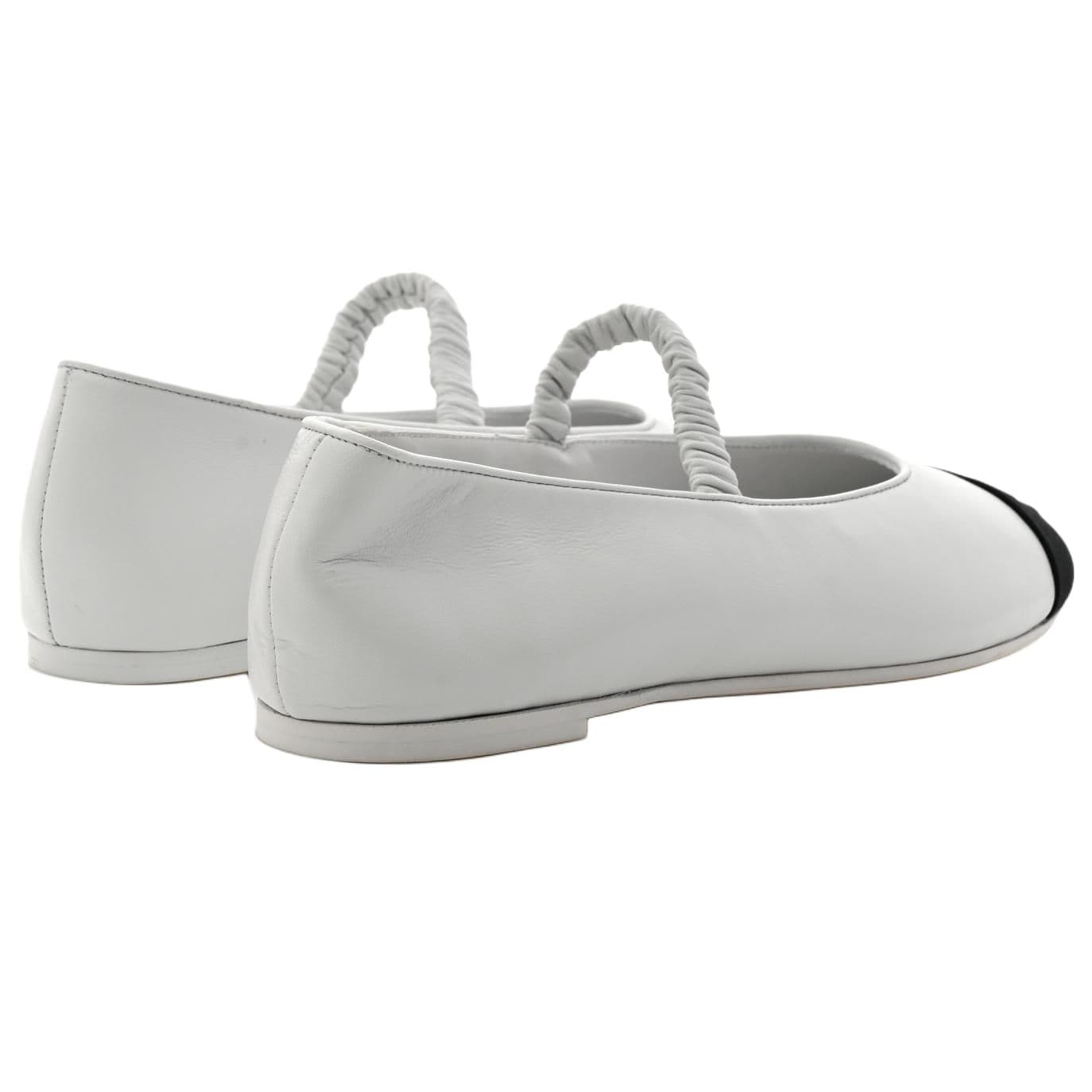 CHANEL Mary Jane Flat Lambskin White - изображение 3