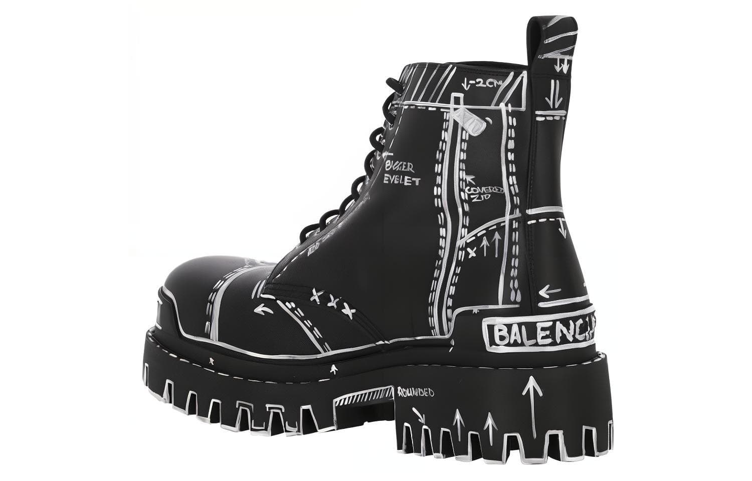 Ботинки Balenciaga Strike Leather Boots Black - изображение 3