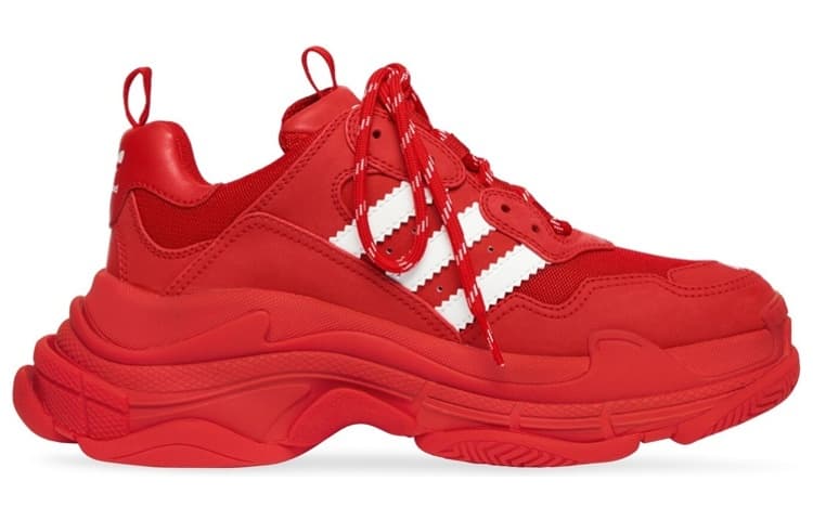 Кроссовки adidas x Balenciaga Triple S Red White - изображение 2