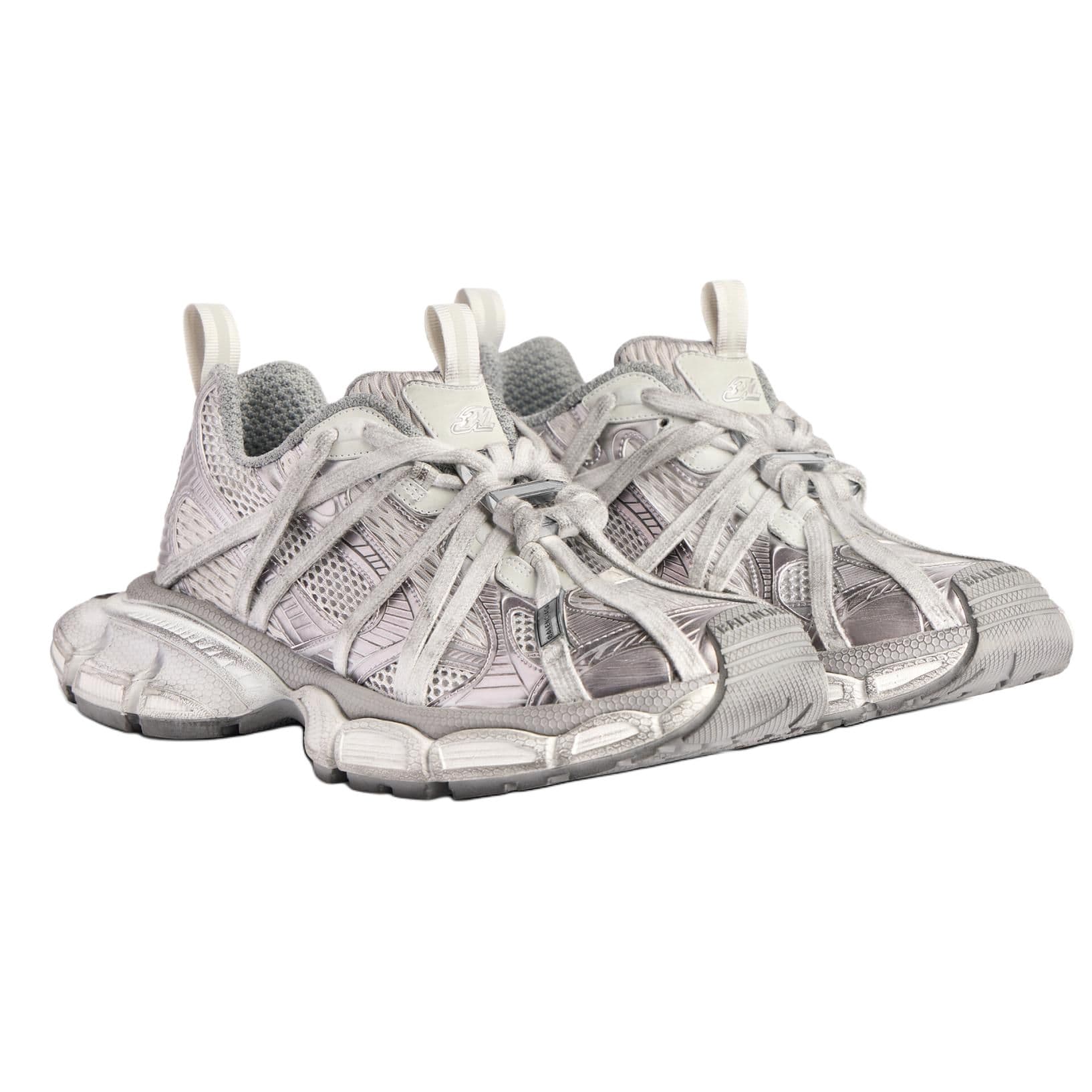 Кроссовки Balenciaga 3XL Extreme Шнурки B Low Топ Массивные кроссовки Мужской Серый - изображение 3