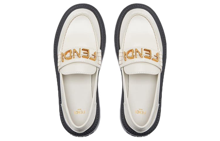 Лоферы Fendi Fendigraphy Slip-On Thick Sole White - изображение 3