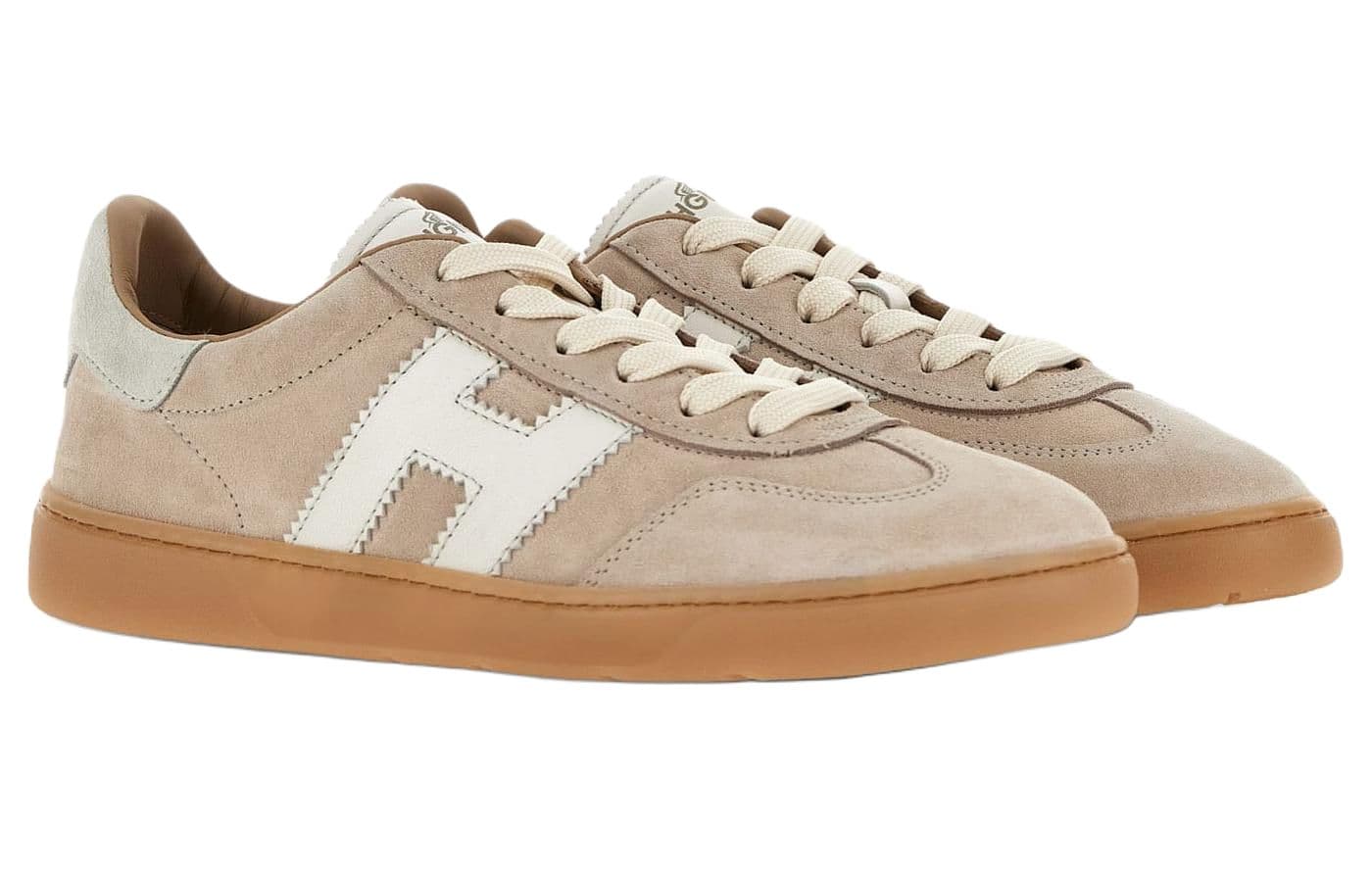 Кроссовки HOGAN Cool Artificial Suede Низкие Кроссовки для Скейтбординга Женские Бежевые - изображение 2