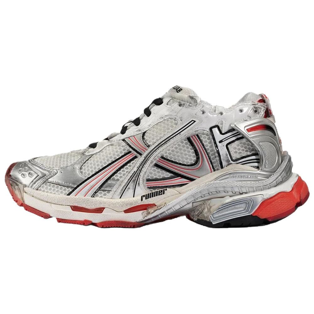Кроссовки Balenciaga Сетчатая ткань Runner Low Повседневная обувь Мужская Серебряная - изображение 1