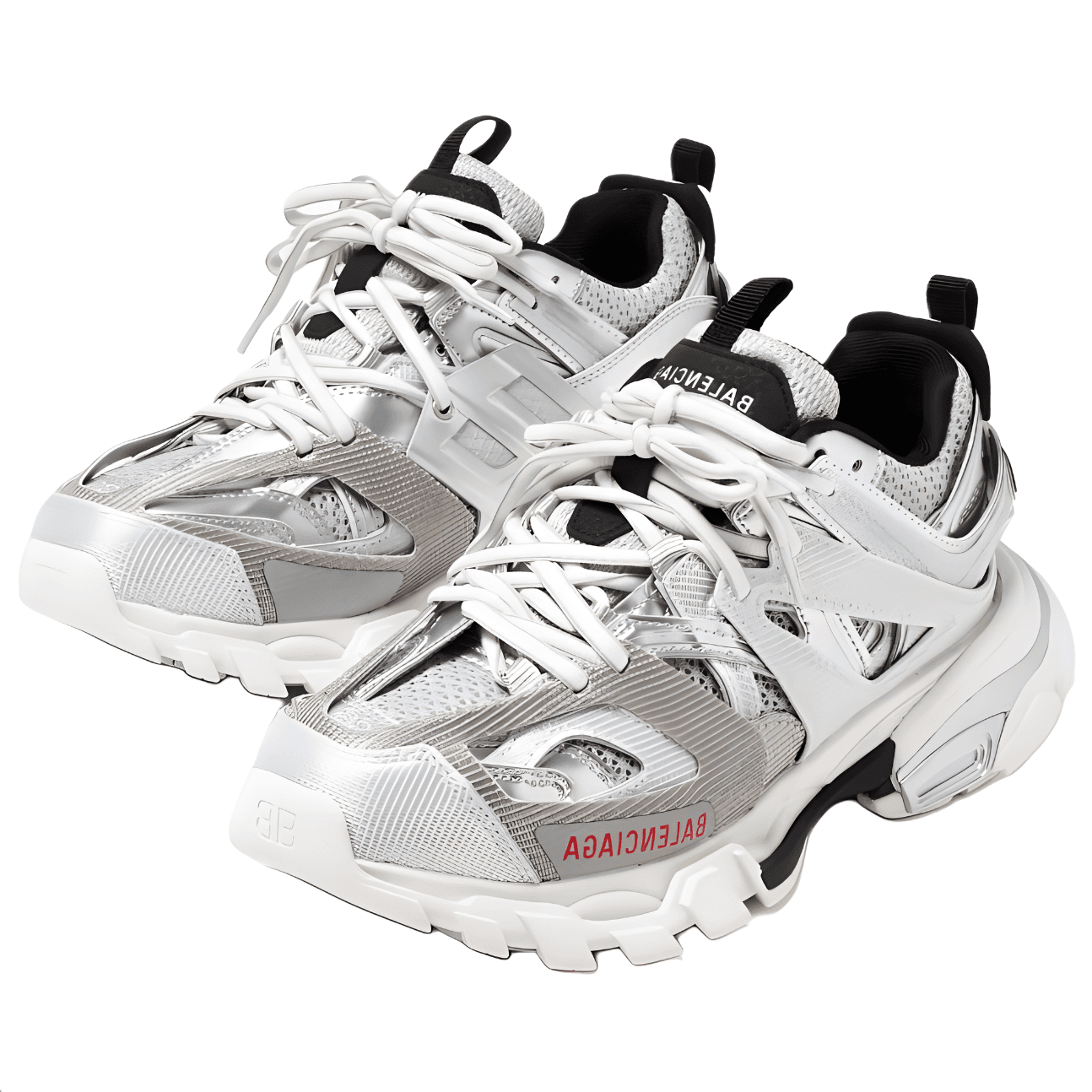 Кроссовки Balenciaga Дорожка Low Топ Массивные кроссовки Women's Silver - изображение 3