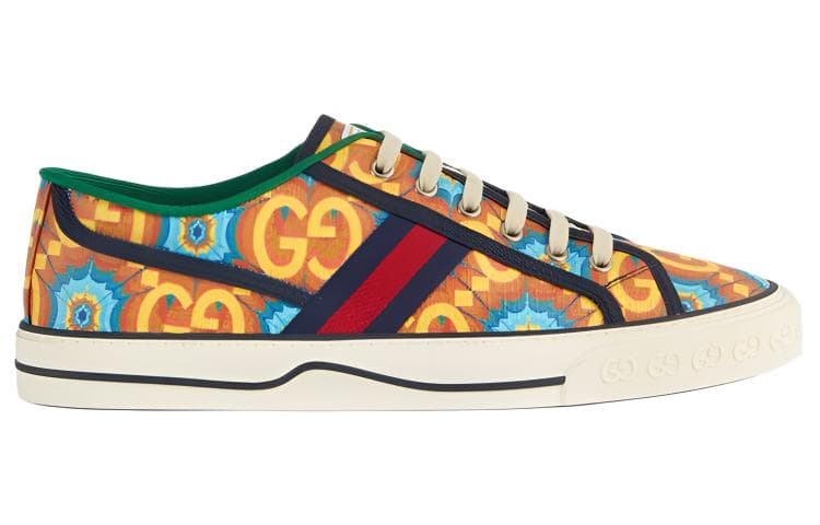 Кроссовки Gucci Tennis 1977 Blue Orange - изображение 2