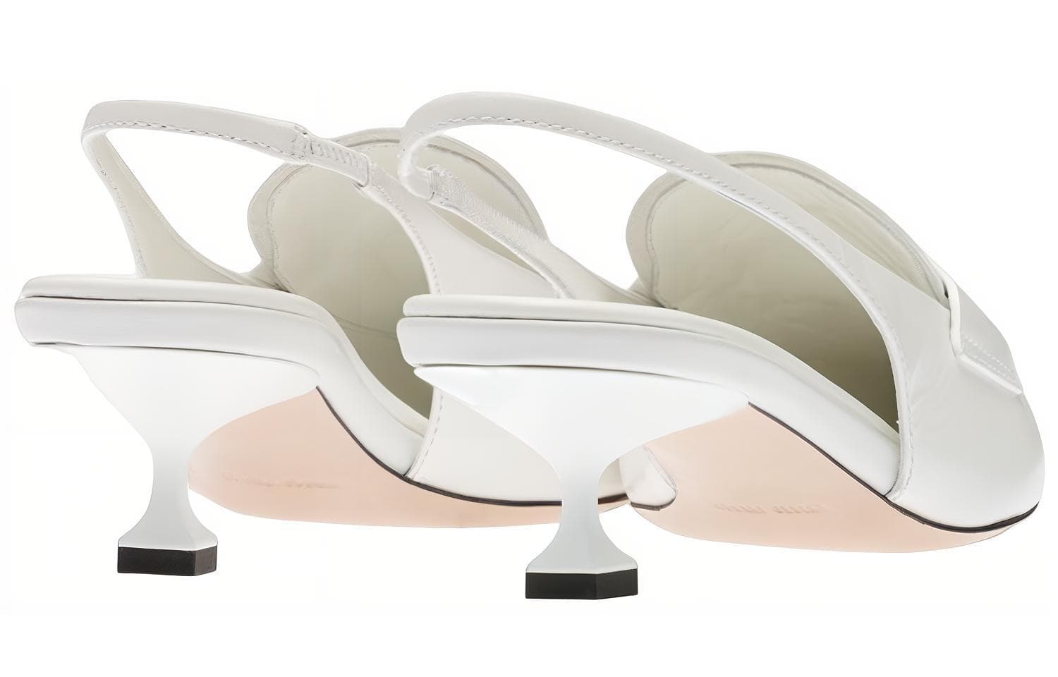 Туфли Miu Miu Penny Leather Loafers White - изображение 4