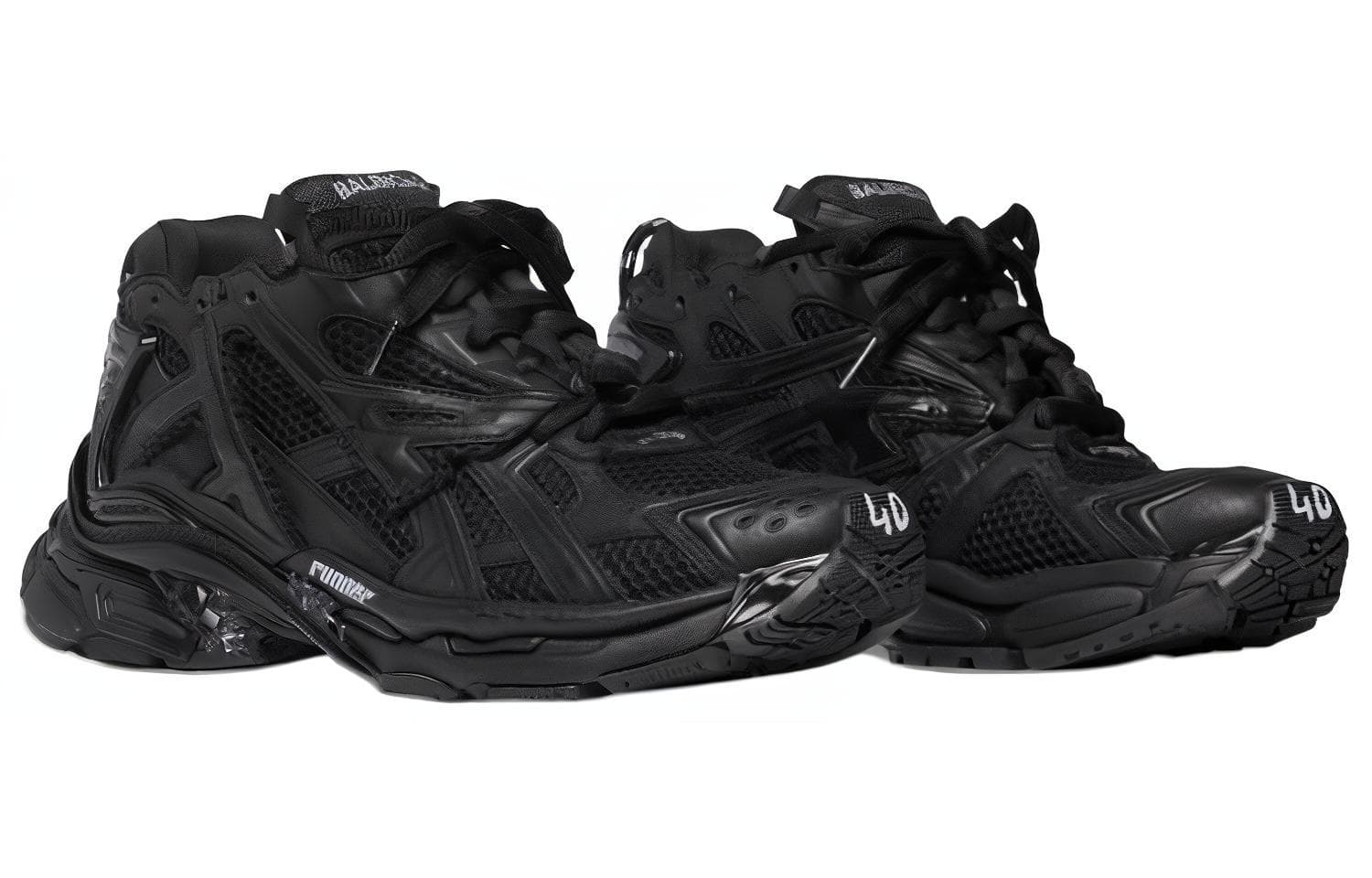 Кроссовки Balenciaga Runner Low Casual Shoes Женские Черные - изображение 3