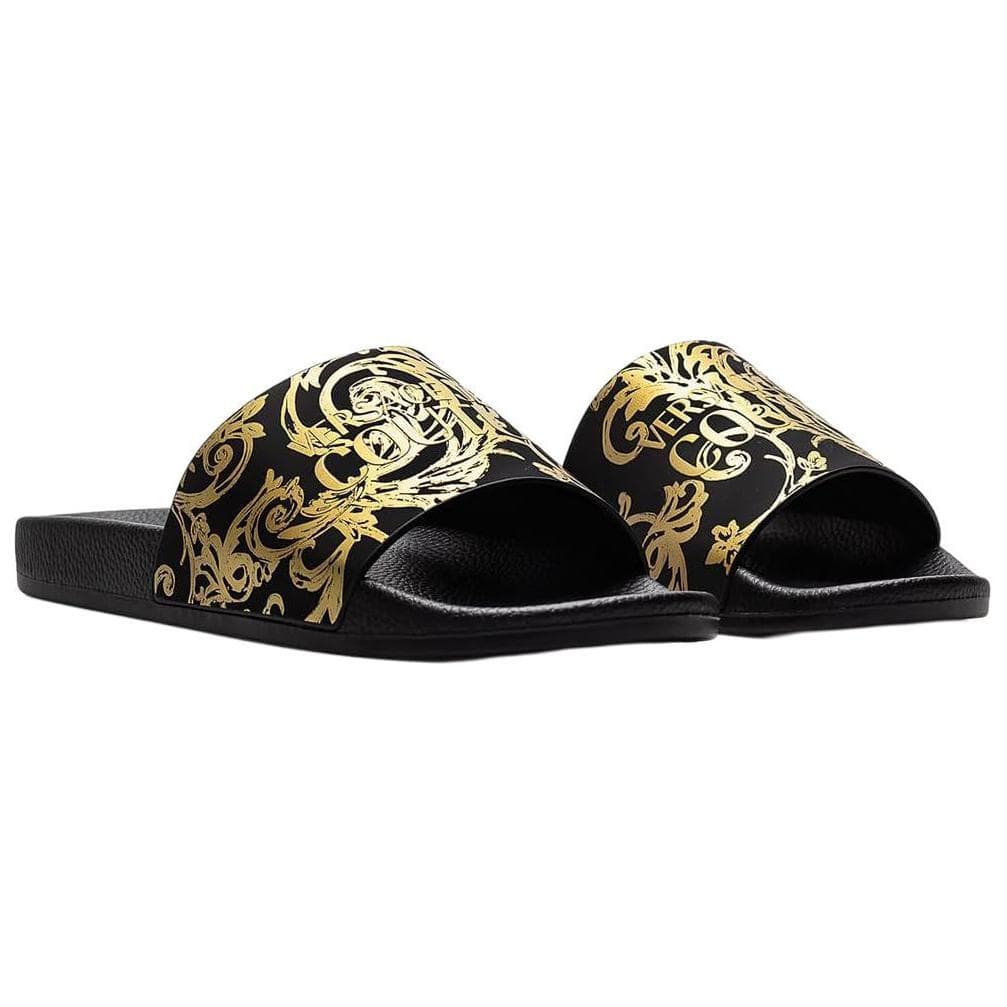 Сандалии Versace Jeans Couture Flat Slide Black Gold - изображение 4
