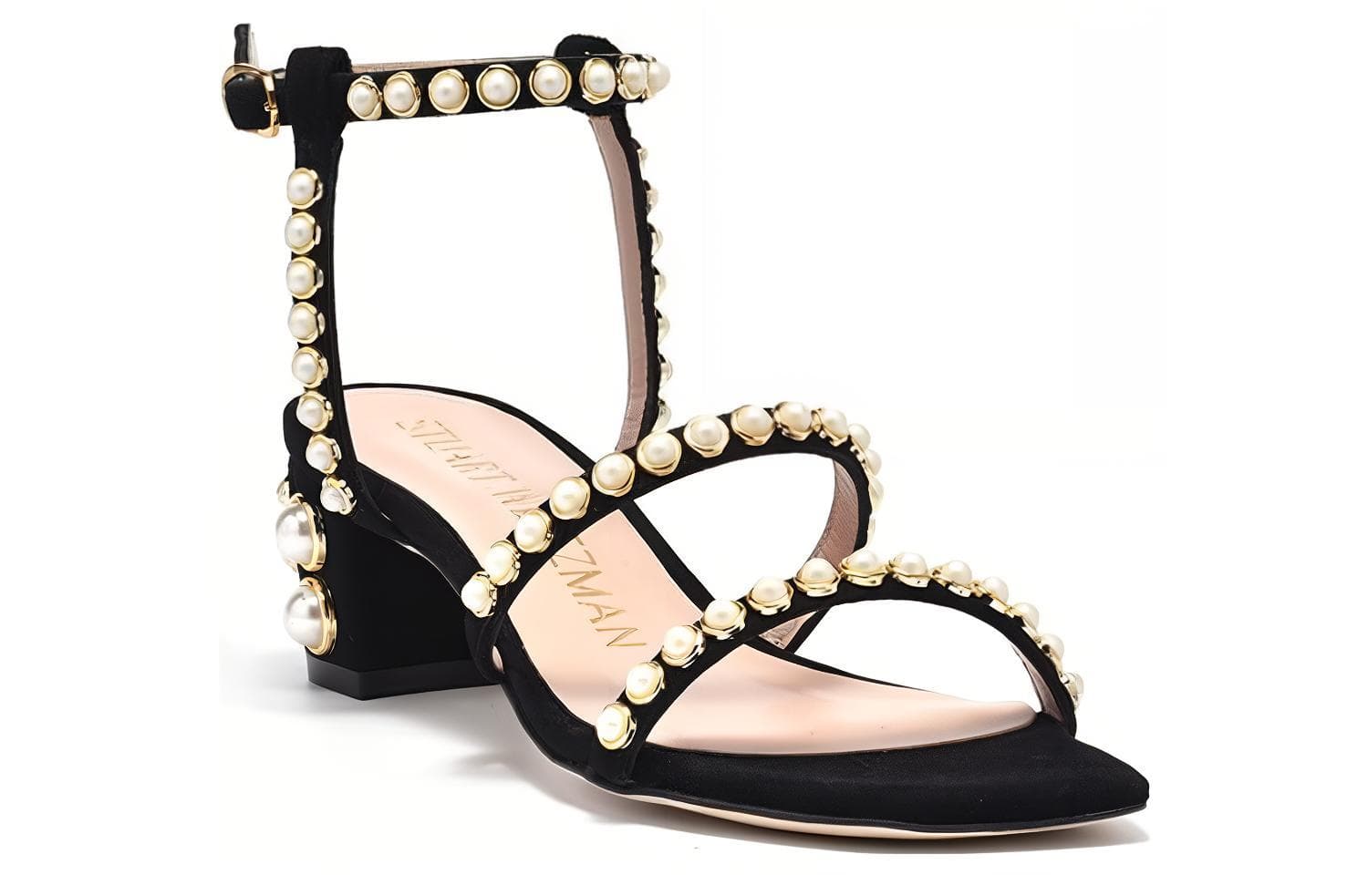 Шлёпанцы Stuart Weitzman Sw Кожа One Шнуровка Сандалии 5 см Женские Черные - изображение 3