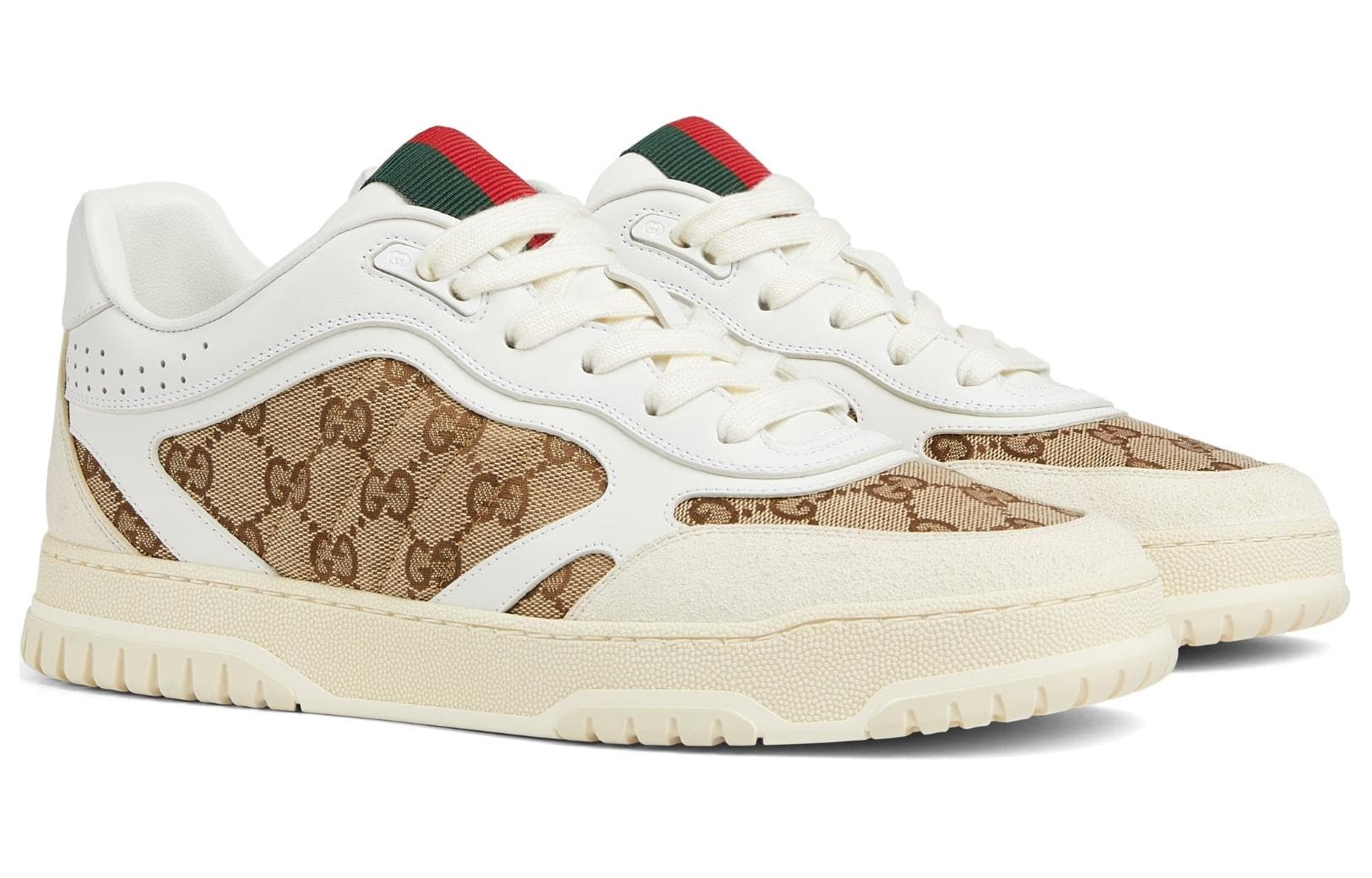 Кроссовки Gucci Re-Web Low Top Sneakers White Brown - изображение 2