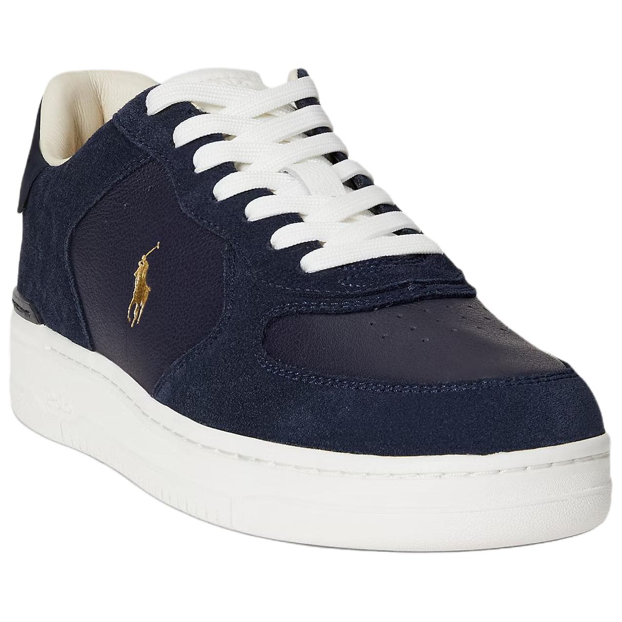 Кроссовки Polo Ralph Lauren Masters Корт Кожа Замша Низкие Кеды Скейтборд Обувь Мужская Синяя - изображение 3