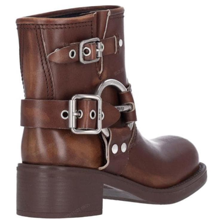 Сапоги Miu Miu Brown Ankle Boots - изображение 4