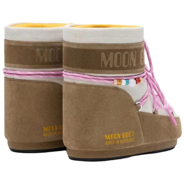 Ботинки зимние MOON BOOT X GUEST IN RESIDENCE Корова Замша Короткие Снежные Ботинки Женские Коричневый Белый - изображение 3