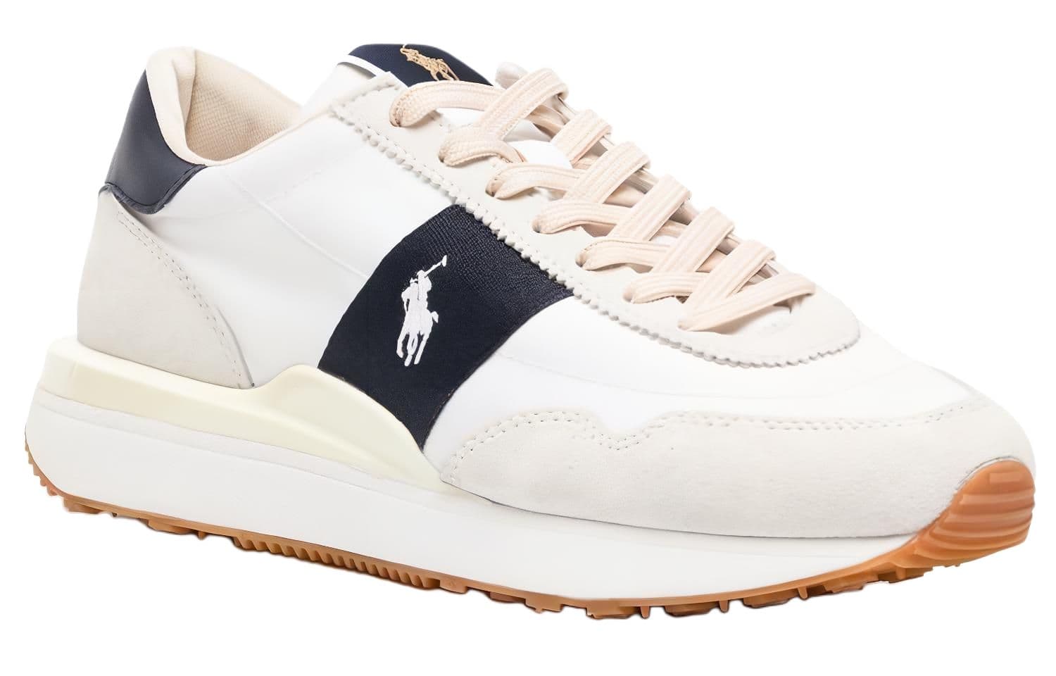 Кроссовки Polo Ralph Lauren Train 89 Кожа Низкий Верх Повседневная Обувь Мужская Белая - изображение 4