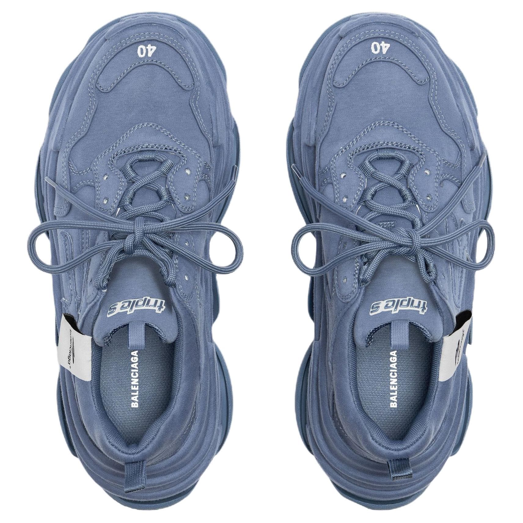 Кроссовки Balenciaga Triple S Ткань Низкие Кеды Мужские Синие - изображение 5
