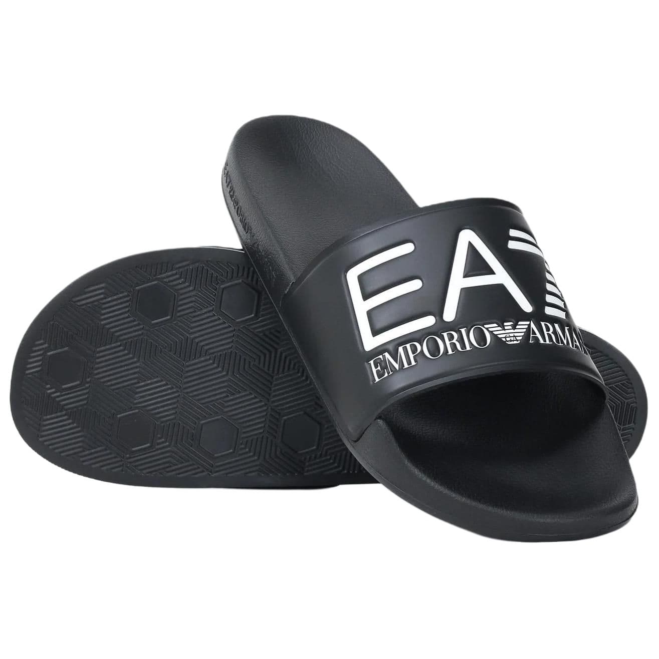 Сандалии EMPORIO ARMANI EA7 Шлепанцы Унисекс Черный - изображение 4
