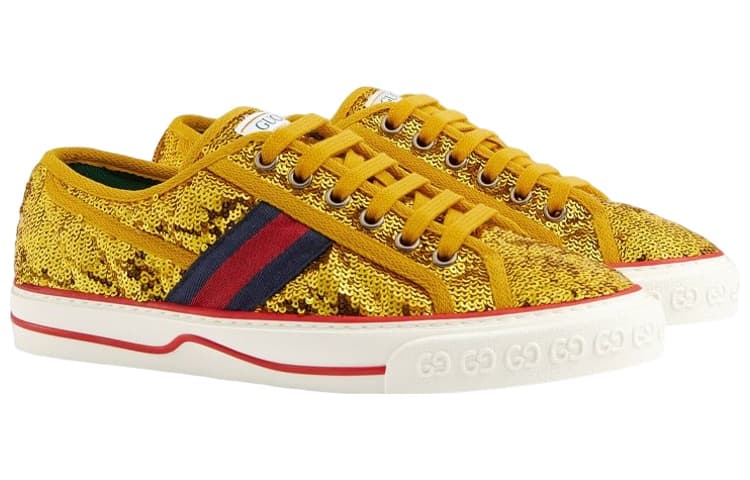 Кроссовки Gucci Tennis 1977 Yellow - изображение 3
