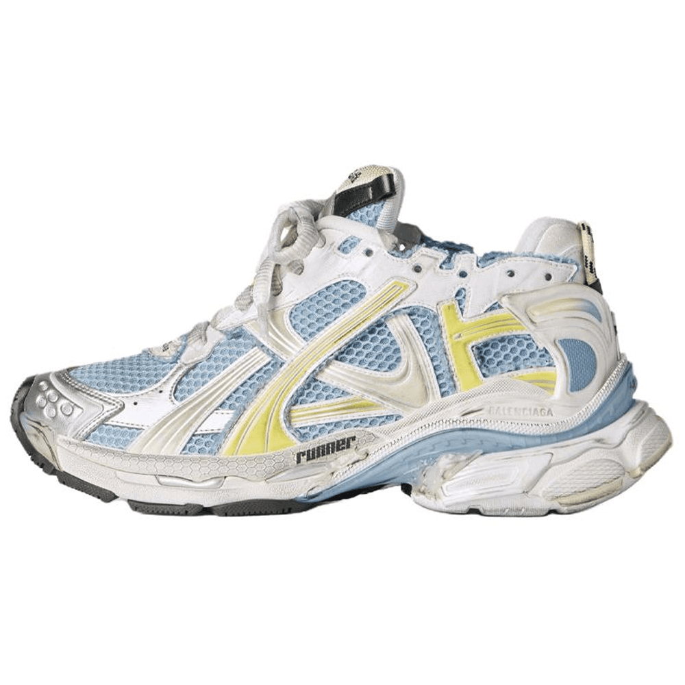 Кроссовки Balenciaga Runner Low Топ Толстая подошва Кроссовки Женские Синие Желтые Белые - изображение 1