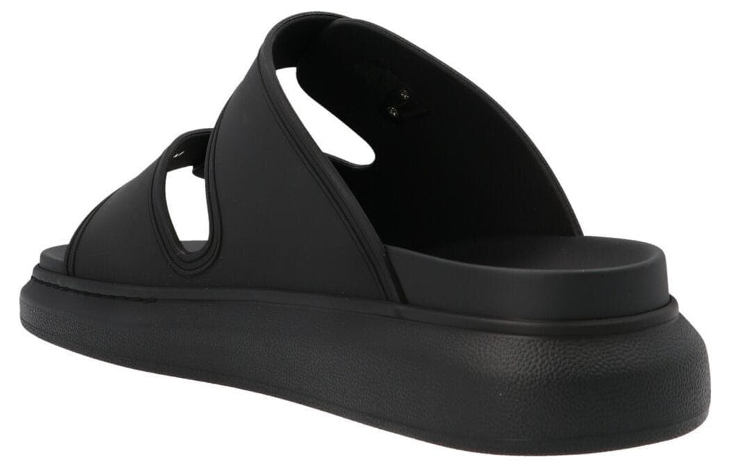 Сандалии Alexander McQueen Hybrid Rubber Slide Sandals Black - изображение 3