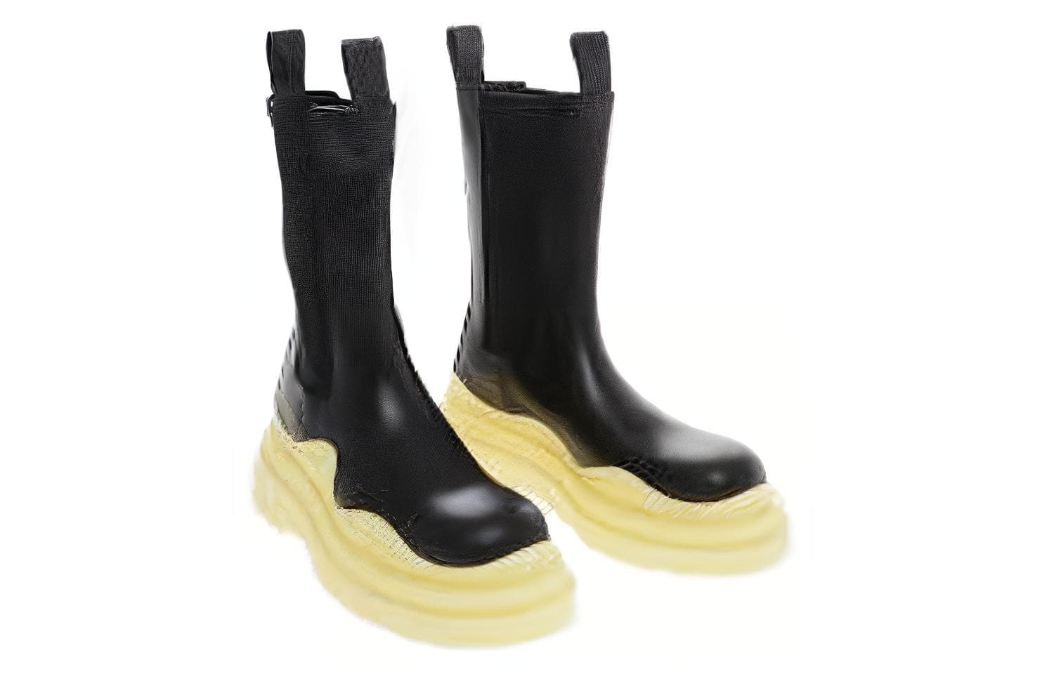 Ботинки челси Bottega Veneta Tire Black Yellow - изображение 5