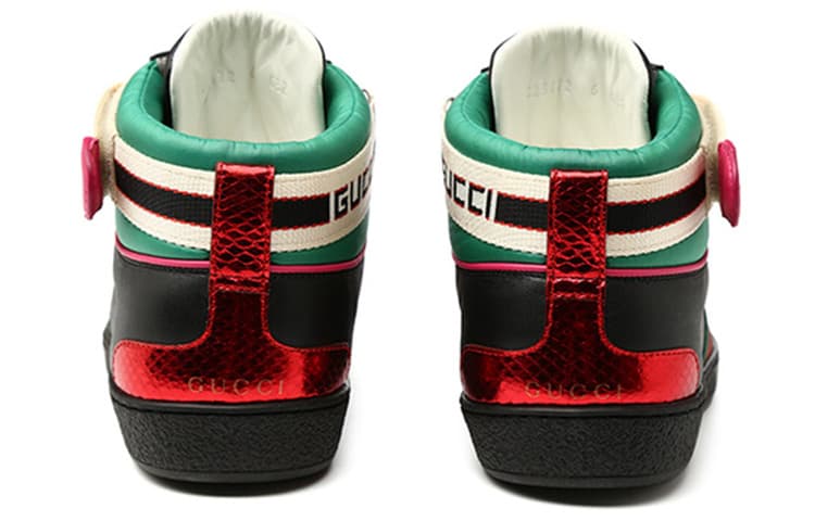 Кроссовки Gucci Ace High-Top Black - изображение 4