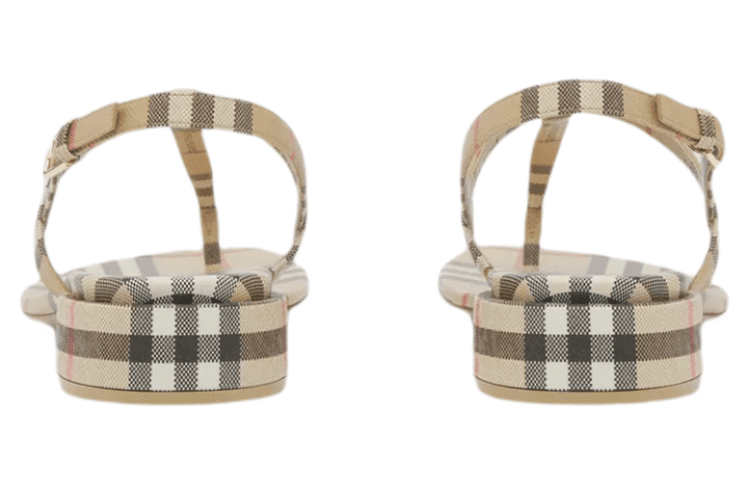 Шлёпанцы Burberry Vintage Check Shearling Sandals Beige - изображение 5