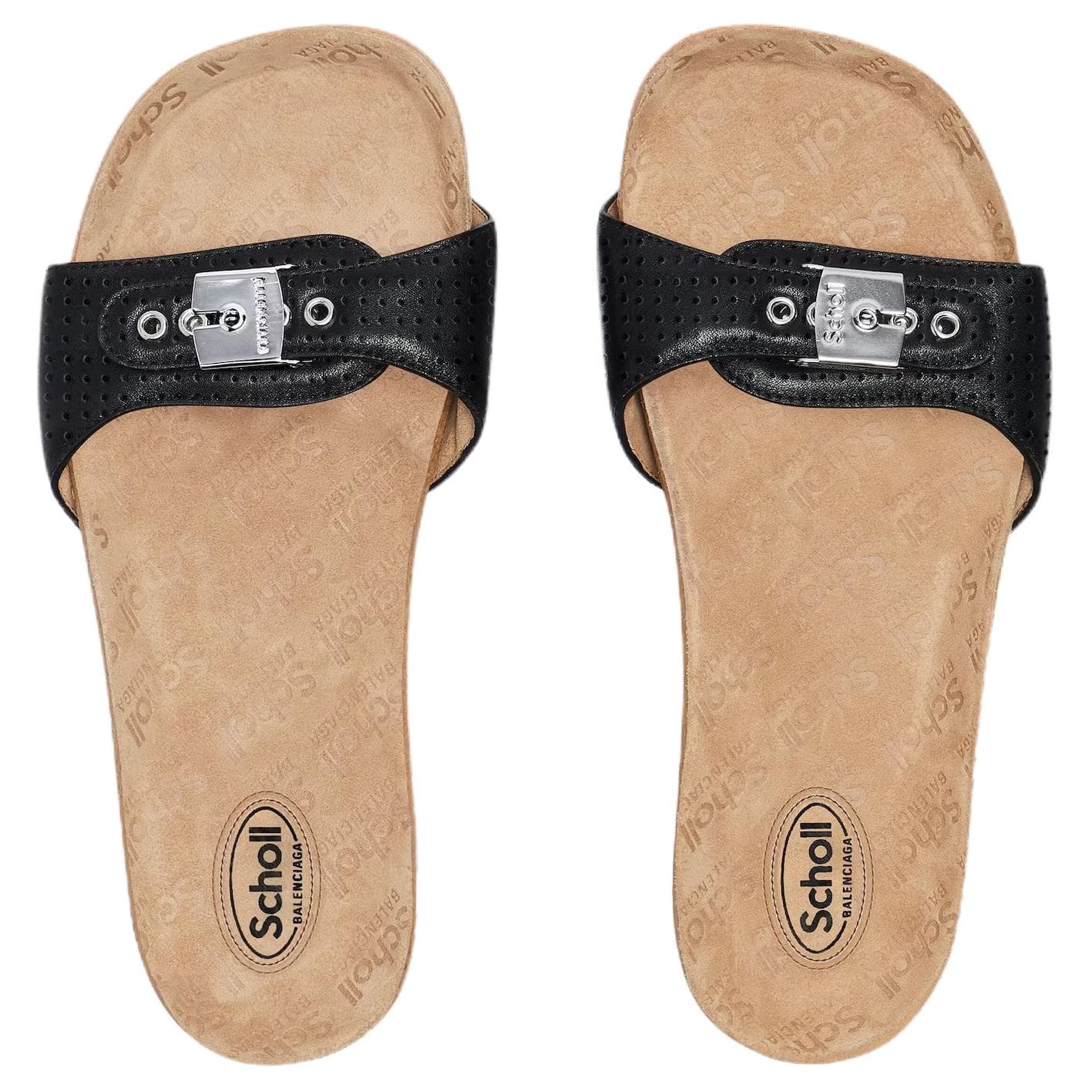 Сандалии SCHOLL x Balenciaga Шлепанцы 4CM Женские Черные - изображение 5