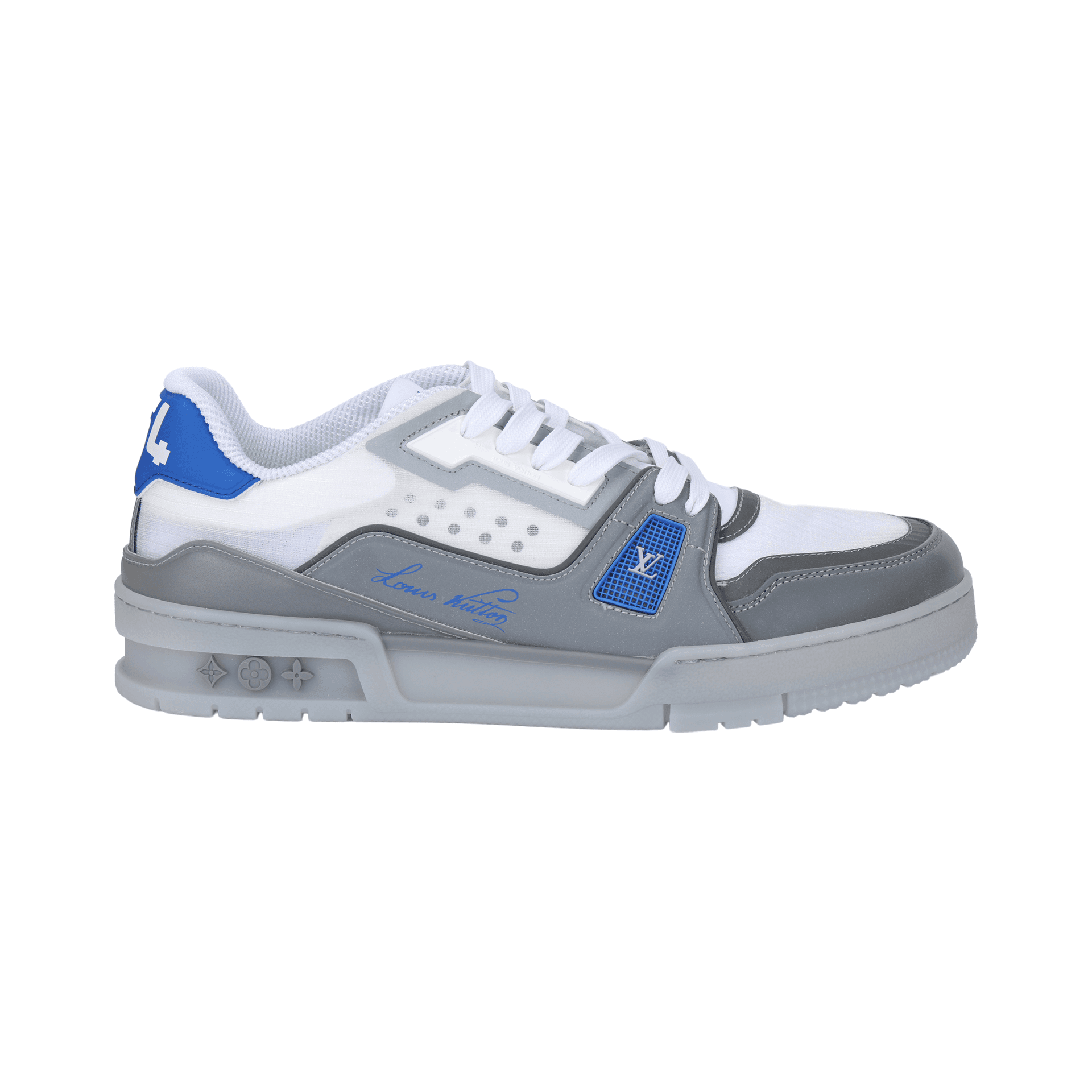 Кроссовки Louis Vuitton Trainer Low Top Blue Grey - изображение 2