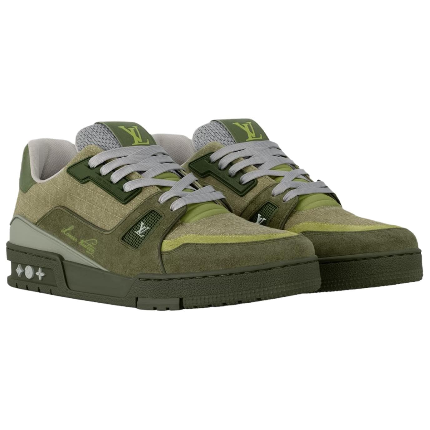 Кроссовки Louis Vuitton Trainer Low Green - изображение 3