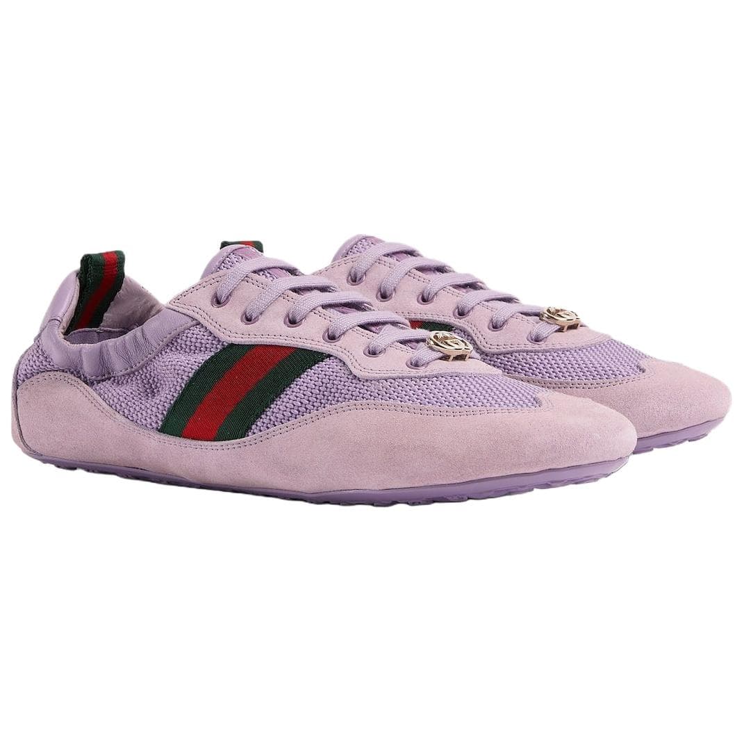 Кроссовки GUCCI Shift Suede Low Top Sneakers Purple - изображение 3