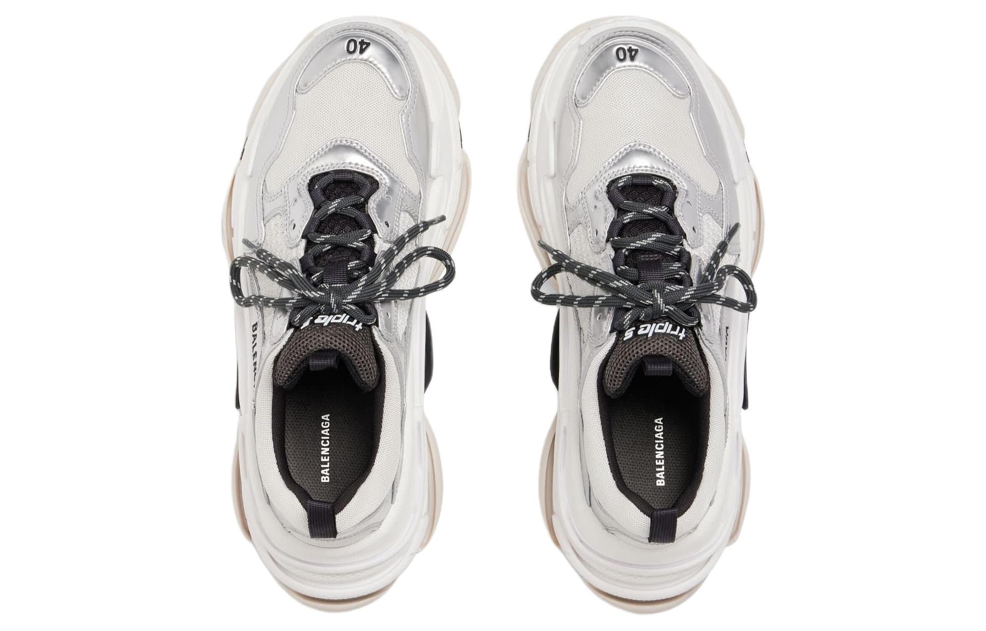 Кроссовки Balenciaga Triple S Low Топ Повседневная обувь Мужская Серебряная - изображение 4