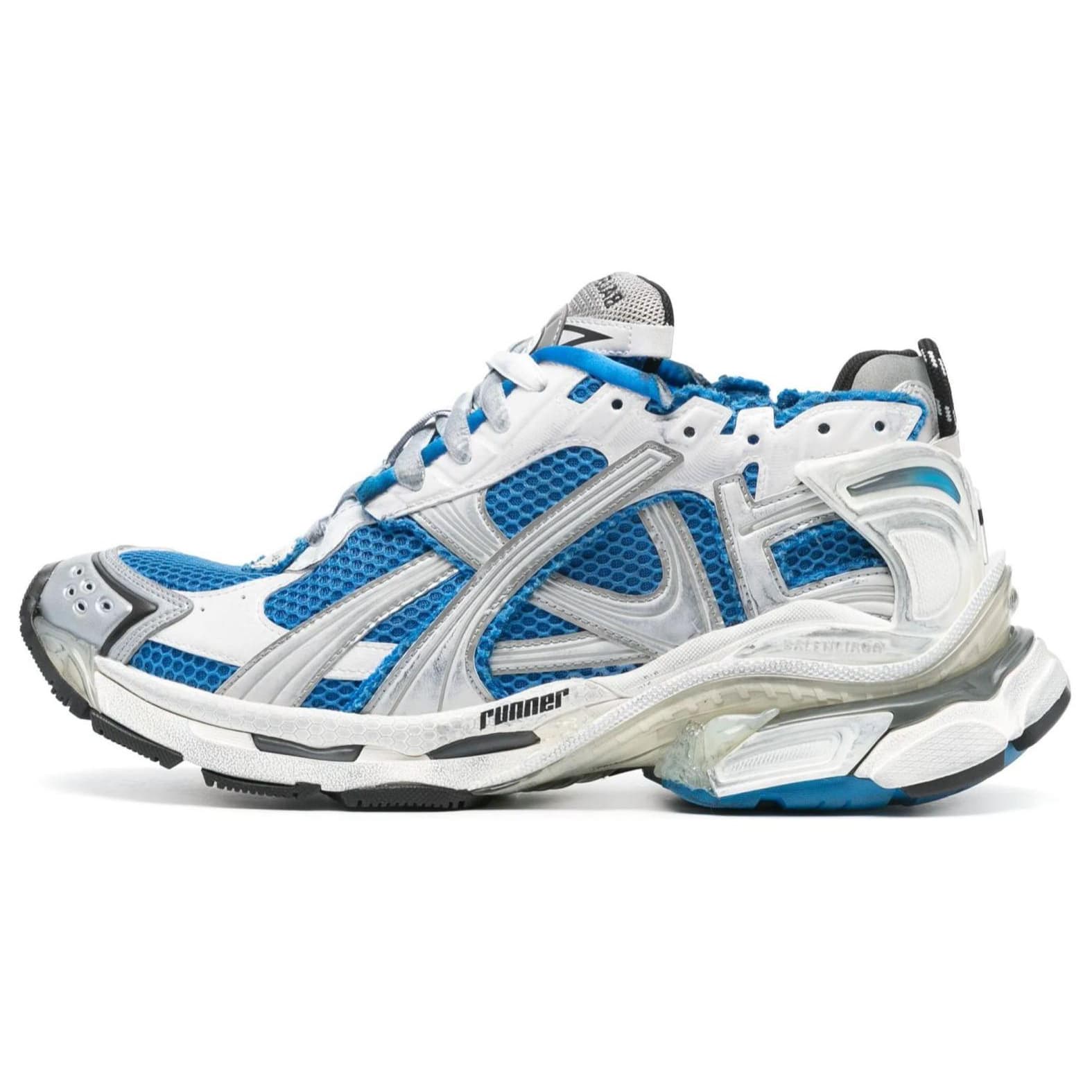 Кроссовки Balenciaga Runner Low Топ Толстая подошва Кроссовки Мужские Синие Белые - изображение 1