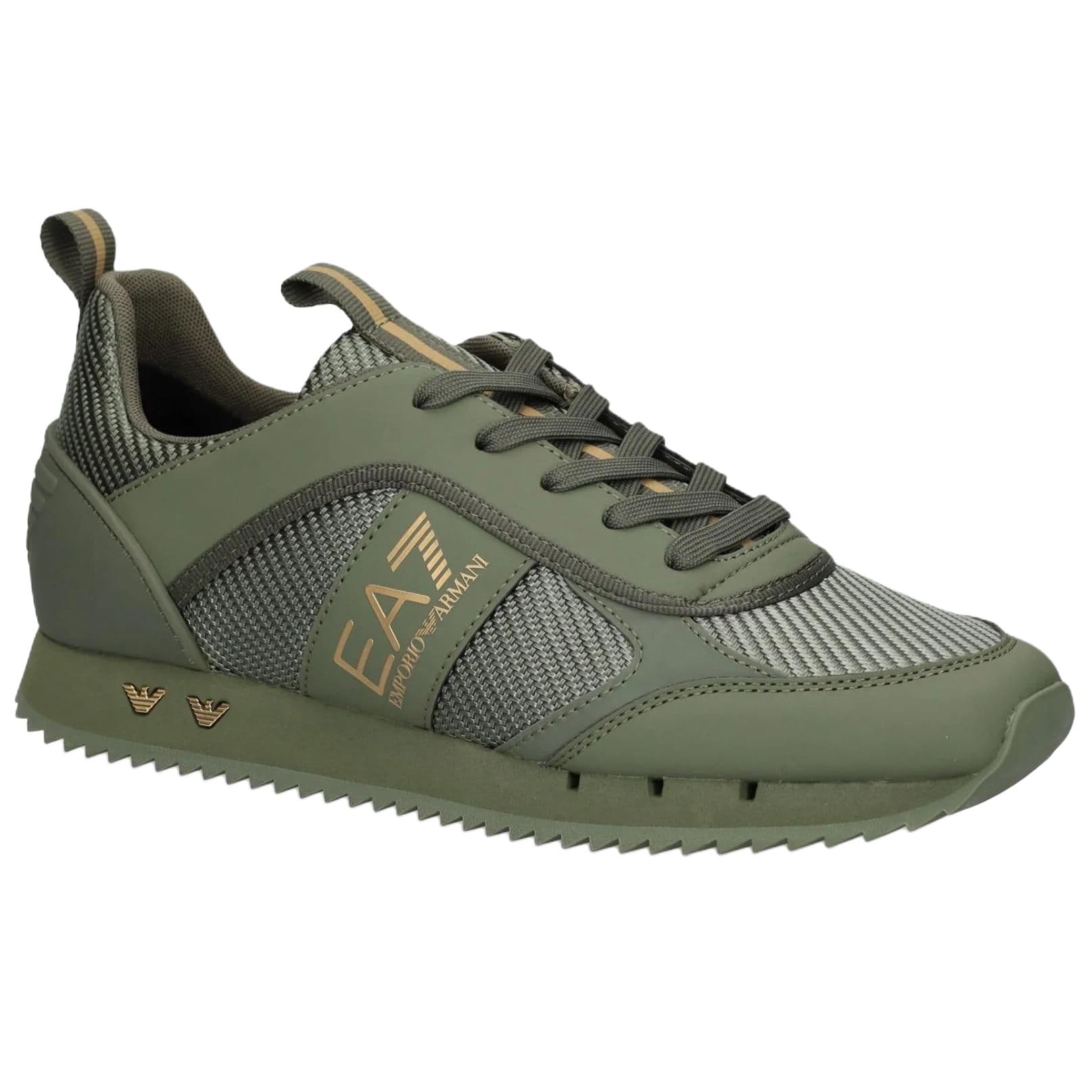 Кроссовки EMPORIO ARMANI EA7 Low Топ Повседневная Обувь Мужская Зеленая - изображение 3