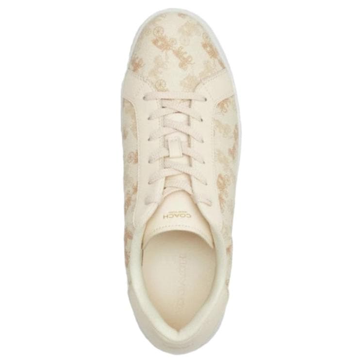 Кроссовки COACH Highline Round Toe Lace-up Sneakers Beige - изображение 4